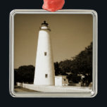 Ocracoke Lighthouse Metal Tree Decoration<br><div class="desc">Ocracoke Lighthouse</div>