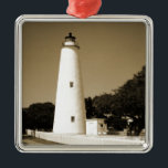 Ocracoke Lighthouse Metal Tree Decoration<br><div class="desc">Ocracoke Lighthouse</div>
