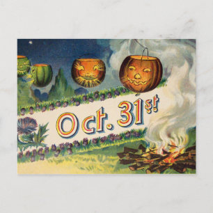 Oct 31st (Vintage Halloween Card) Postcard