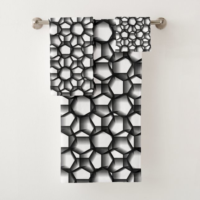 Octagon Lace Bath Towel Set (Insitu)