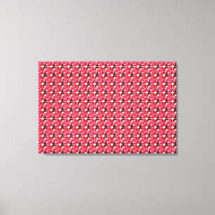 Octagon shaped Ruby Gemstone July Birthstone Red Canvas Print