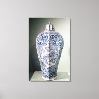 Octagonal 'Mei- P'ing' vase with white