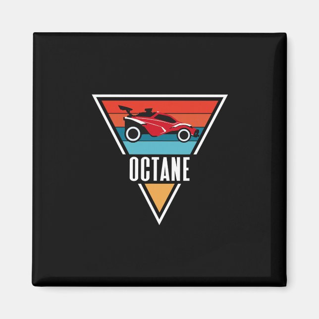 Octane Rocket Soccer Retro Sunset Distressed Graph Magnet (Front)