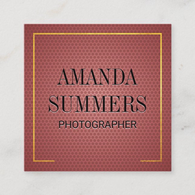 Octanol Pattern Background Square Business Card (Front)