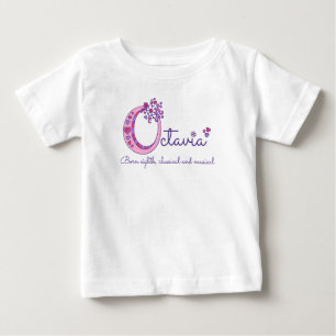 Octavia girls O name meaning monogram shirt