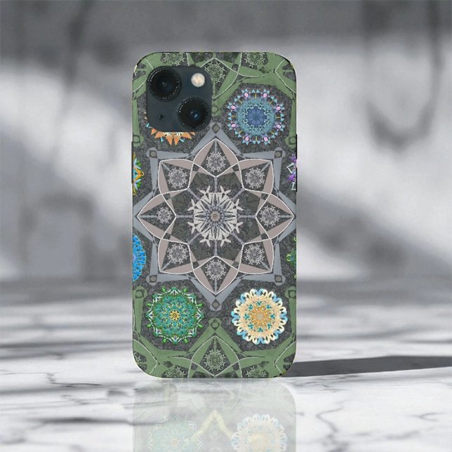 Octo Brightener Arabesque Moorish Stone Green Case-Mate iPhone Case (Creator Uploaded)