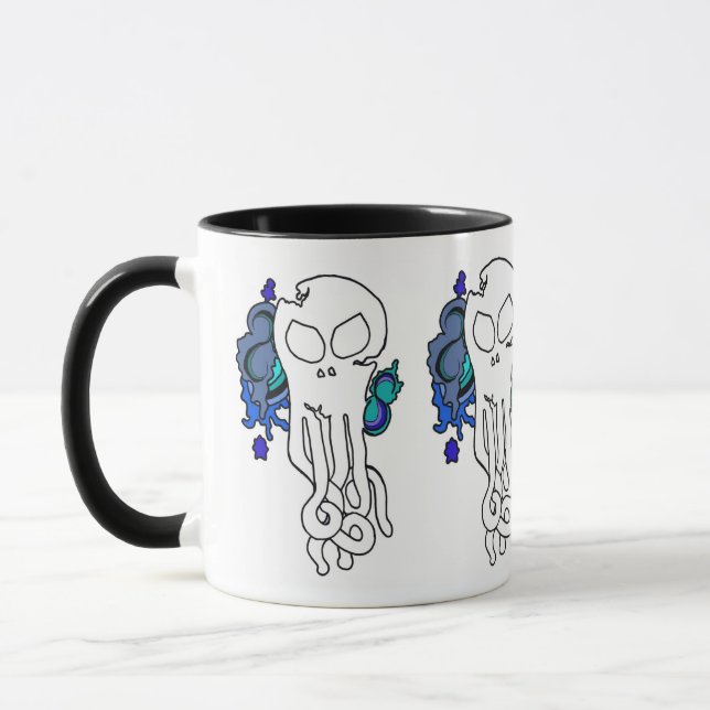 Octo Skull blue Mug (Left)