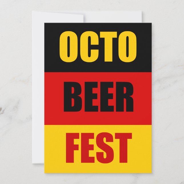 OctoBeerFest Oktoberfest Beer Party Invite (Front)