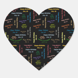 October, 10 Birthday Sticker