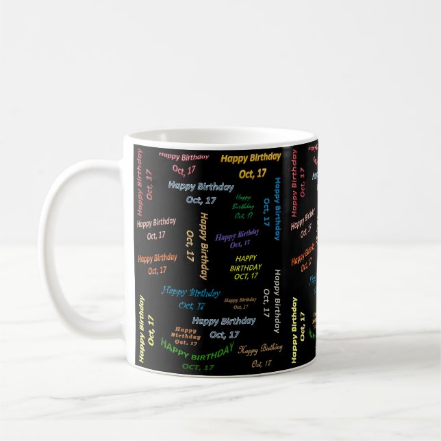October, 17 Birthday Mug (Left)