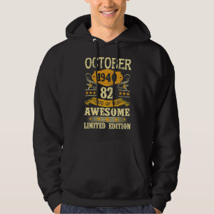 October 1940 82 Year Of Being Awesome Hoodie