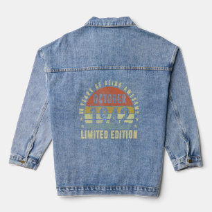 October 1942 80th Birthday Men Women Denim Jacket