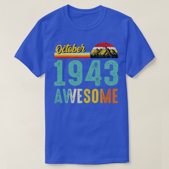 October 1949 Birthday Gift Shirt Vintage October 1 (Design Front)