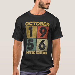 October 1956 65Th Birthday Gift 65 Year Old Men Wo T-Shirt