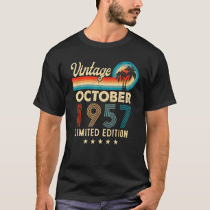 October 1957 65th Birthday  Vintage T-Shirt