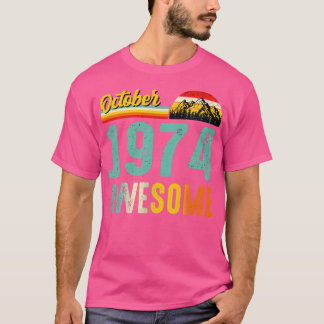 October 1974 Birthday Gift Shirt Vintage October 1