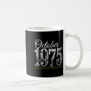 October 1975 Tee 50 Year Old Shirt 1975 50th Birth Coffee Mug