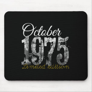October 1975 Tee 50 Year Old Shirt 1975 50th Birth Mouse Pad