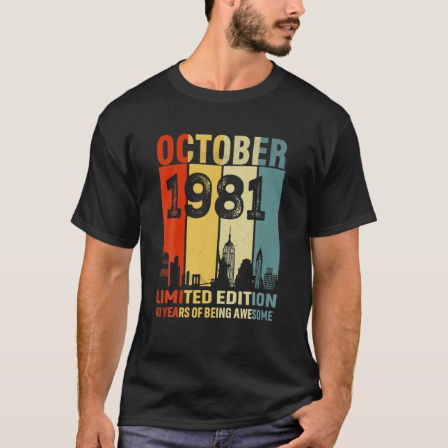 October 1981 Limited Edition 40 Years Of Being Awe T-Shirt (Front)