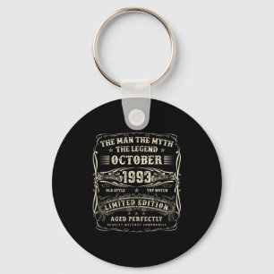 October 1993 32nd Birthday For Men 32 Year Old Bda Key Ring
