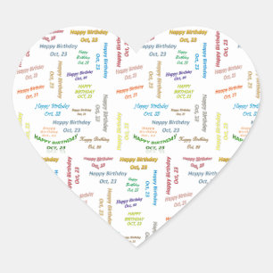 October, 23 Birthday Sticker