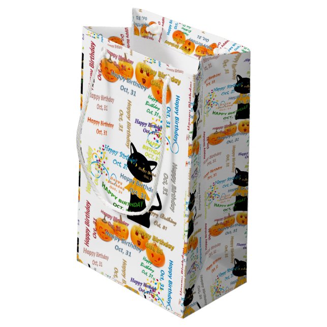 October, 31 Birthday Gift Bag (Back Angled)