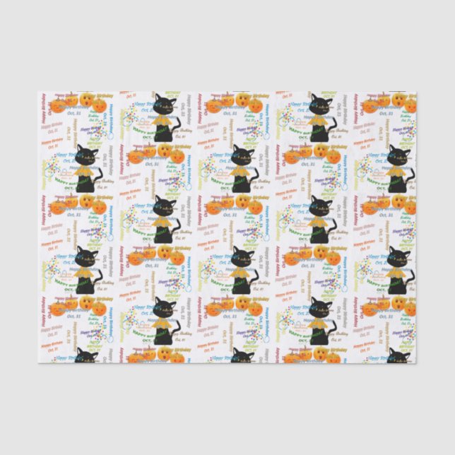 October, 31 Birthday Tissue Paper (Front)