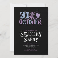 October 31 Skeleton Trumpet Ghost Halloween Party