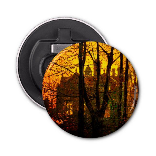 October Afterglow John Atkinson Grimshaw Bottle Opener (Front)