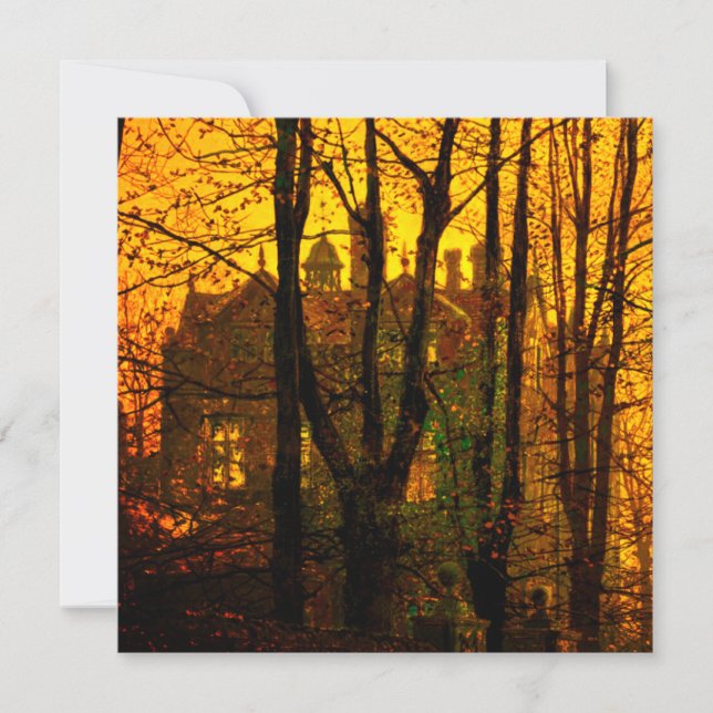 October Afterglow John Atkinson Grimshaw Invitation (Front)