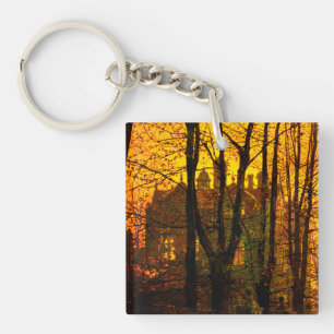 October Afterglow John Atkinson Grimshaw Key Ring