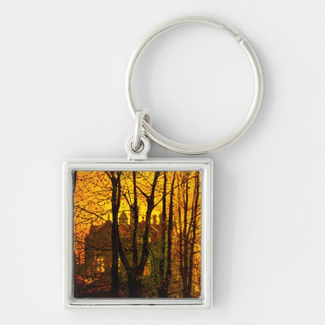 October Afterglow John Atkinson Grimshaw Key Ring (Front)