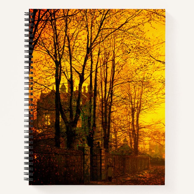 October Afterglow John Atkinson Grimshaw Notebook (Front)