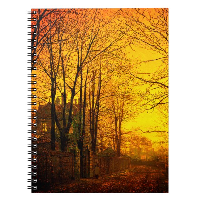 October Afterglow John Atkinson Grimshaw Notebook (Front)