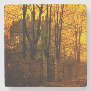 October Afterglow John Atkinson Grimshaw Stone Coaster