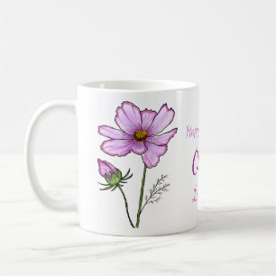 October birth flower gifts Сosmos flower Coffee Mug