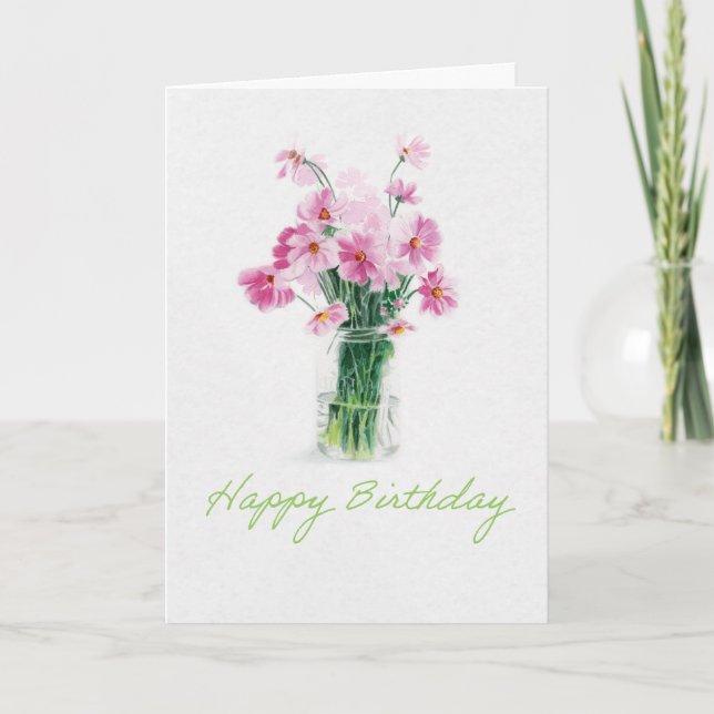 October Birth Month Flower Birthday | L Card (Front)
