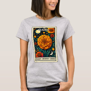 October Birth Month Flower Marigold T-Shirt