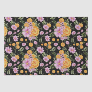 October Birth Month Flowers Marigold Cosmos Tissue Paper
