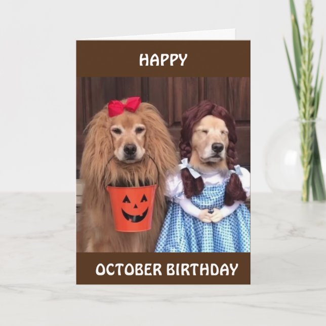 **OCTOBER BIRTHDAY** ALL DRESSED UP FOR "YOU" CARD (Front)