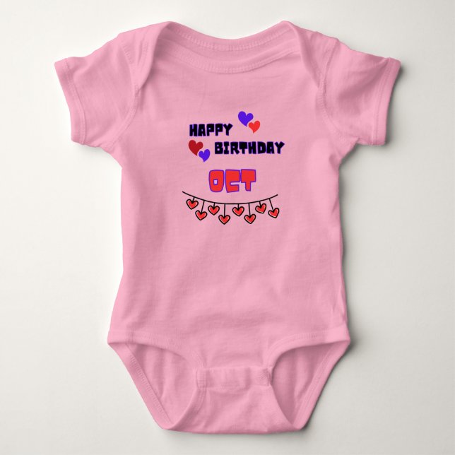 October Birthday Baby Bodysuit (Front)