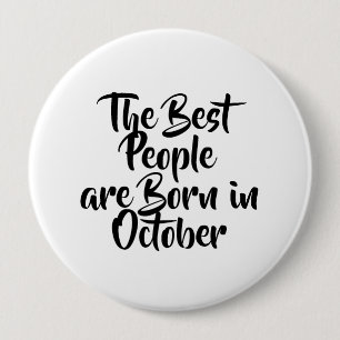"October" Birthday Button