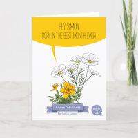 October Birthday Card, Born in the best month ever