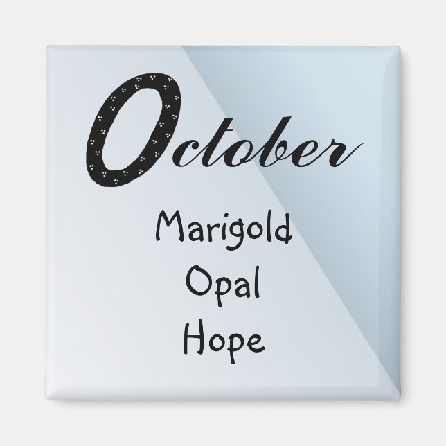 October Birthday Magnet (Front)