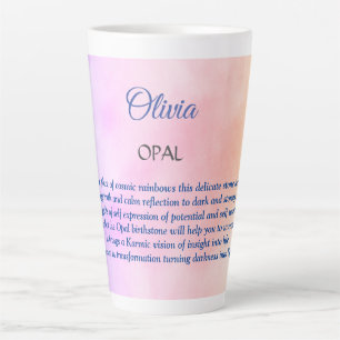 October Birthstone Opal design  Latte Mug