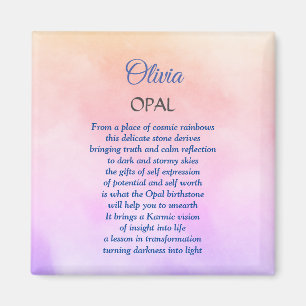 October Birthstone Opal design  Magnet