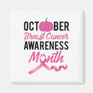 October Breast Cancer Awareness Month With Cute Pi Magnet