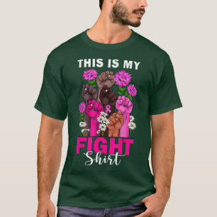 October Breast Cancer Warrior Support Pink Ribbon  T-Shirt
