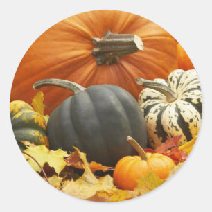 October Decoration Classic Round Sticker