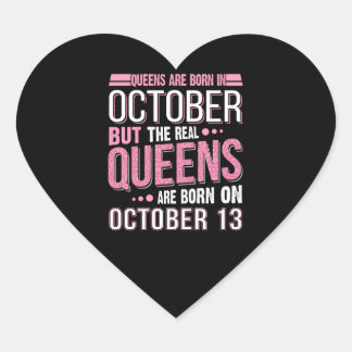 October Gift | The Real Queen October 13 Heart Sticker